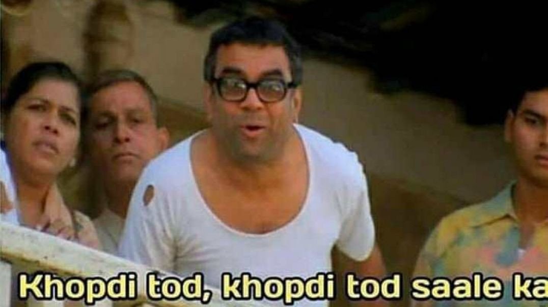 Maar Re Saale ka khopdi Tod Meme Template Video Download